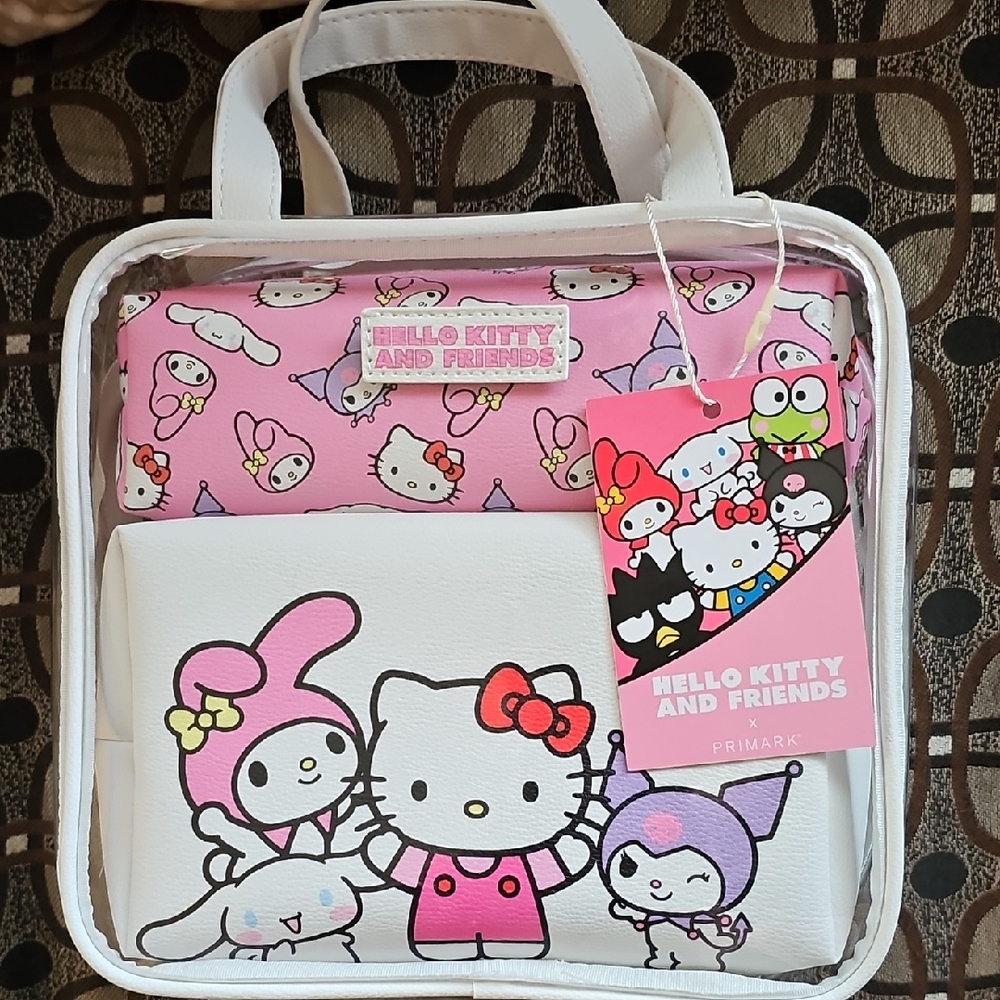 Primark X Hello Kitty Cosmetic Bags Set Of 3 Nwt